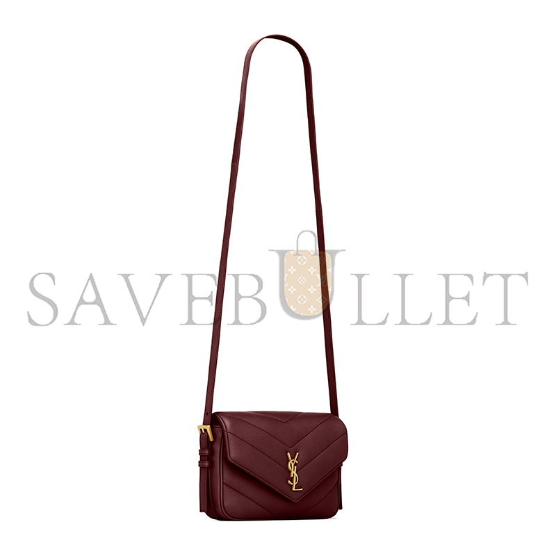 YSL LOULOU TOY CROSSBODY IN MATELASSÉ LAMBSKIN 873156AAEAX6197 (21*14*5cm)